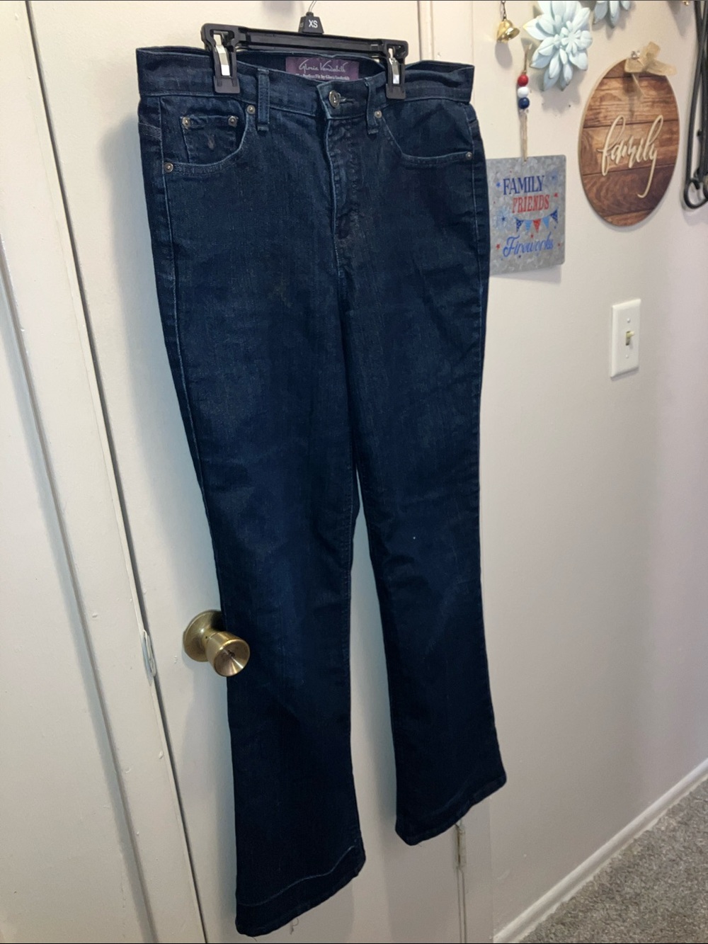 Gloria Vanderbilt The Perfect Fit Dark Blue Flare Jeans 12